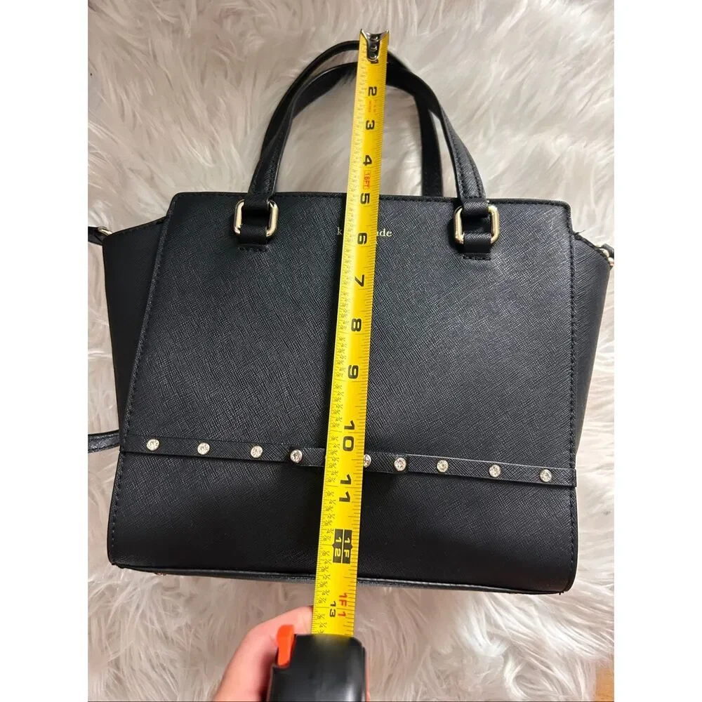 Kate Spade Laurel Way Jeweled Small Hadlee Black Satchel & Crossbody